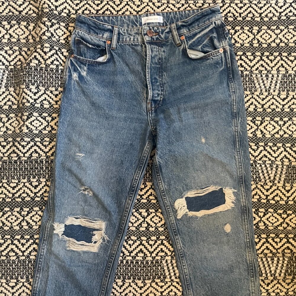 Anine Bing Betty High-Rise Relaxed Jeans – Size 28 - Picture 3 of 9